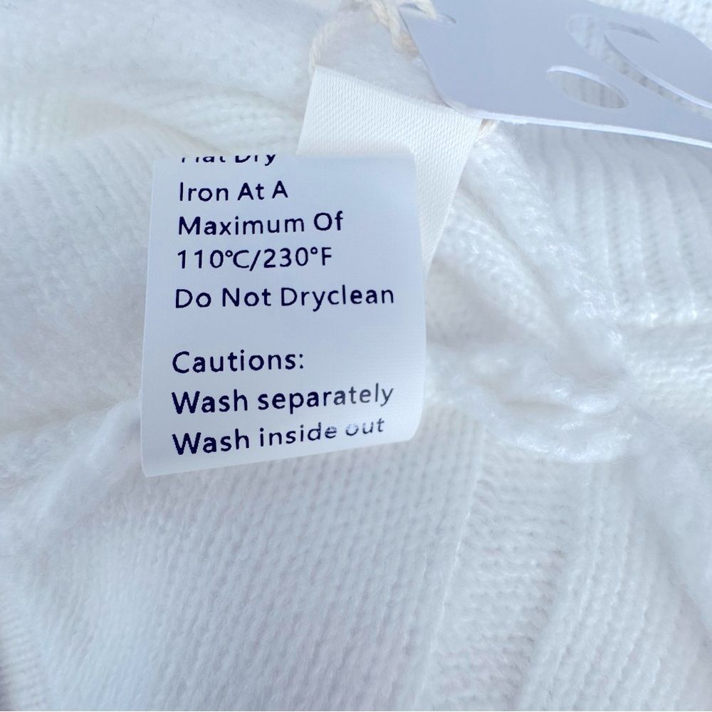 Commense Mock Neck White Piping Chunky Turtleneck SZ XS NEW - Picture 14 of 15